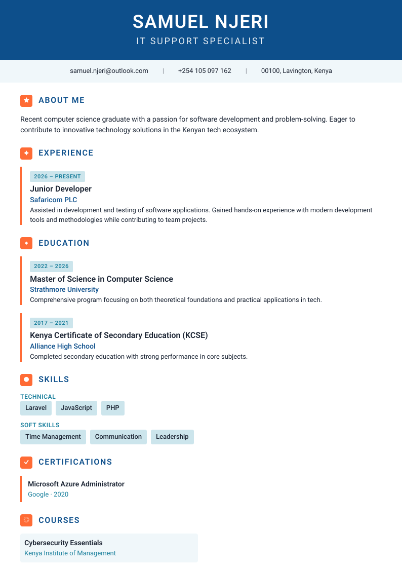 Creative Bold CV Template