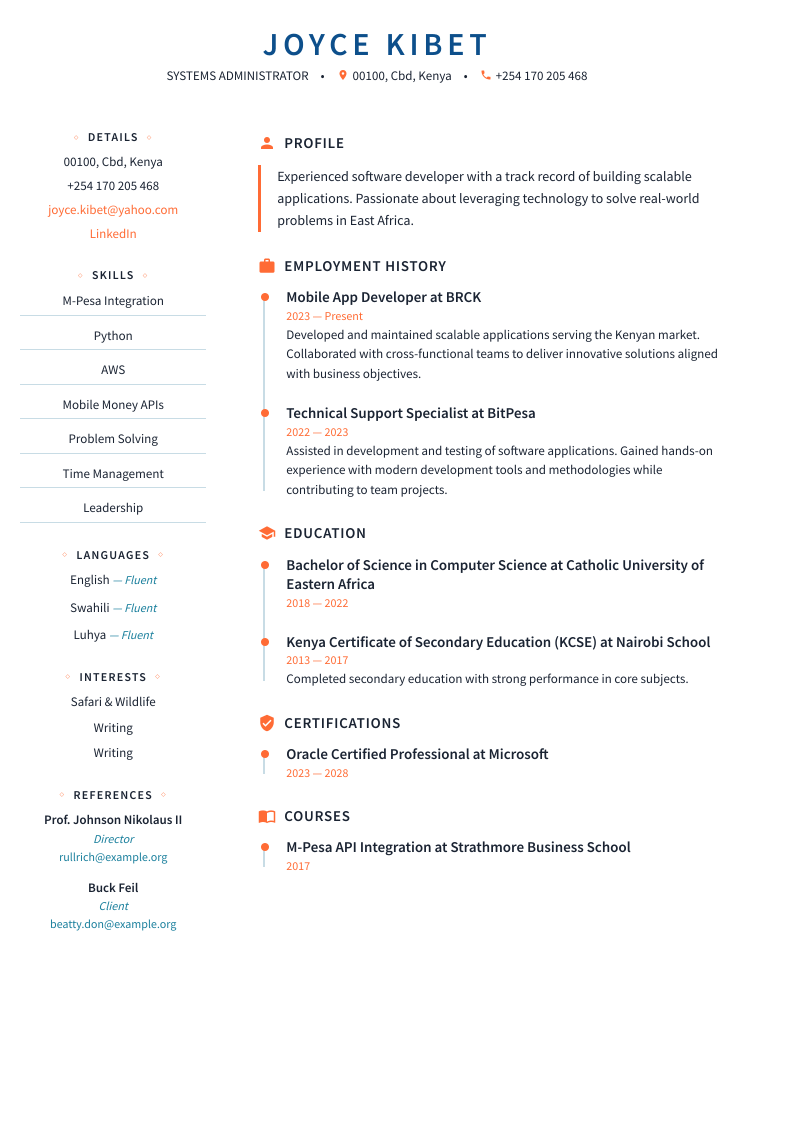 Diamond Timeline CV Template